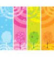 set of four seasons banners vector image