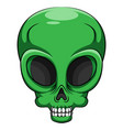 alien green head creature from another world vector image