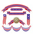 american patriotic ribbons vector image