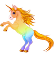 cartoon rainbow colored unicorn vector image
