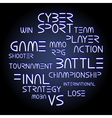 cyber sport phrases vector image