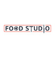 food studio emblem vector image