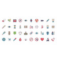 medical icons set vector image vector image