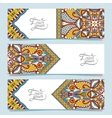 set of three horizontal banners with decorative vector image