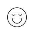 Smiling cartoon face closed eyes positive people Vector Image