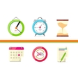 time design flat concept clock and calendar vector image
