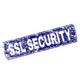 grunge ssl security framed rounded rectangle stamp vector image vector image