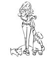 happy family mother with kids vector image