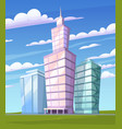high skyscraper glass architecturar construction vector image
