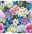 watercolor floral pattern vector image