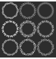floral wreath set vector image