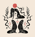 goddess of snakes queen or princess kundalini vector image