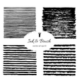 grungy brush strokes set vector image vector image