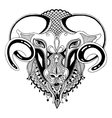 head goat symbol of 2015 year vector image