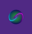 3d sphere design elegant logo glowing circle vector image vector image