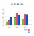 bar chart info graphics elements design vector image
