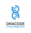 dna logo concept deoxyribonucleic acid vector image