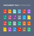 flat style icon set source code programming file vector image