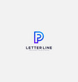 letter p line icon logo design template vector image vector image