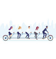 group of office business people riding bicycle vector image vector image