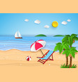 tropical beach vector image