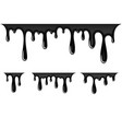 drip paint 3d set ink stain drop melt liquid vector image