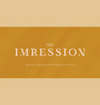 elegant serif font for classic style monogram neo vector image vector image