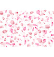 flying pink japan sakura cherry or rosa petals vector image vector image