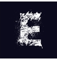 grunge letter e vector image vector image