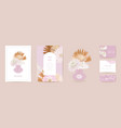 modern minimal art deco wedding invitation vector image