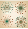 set of arrow sunbursts vector image vector image