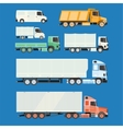 trucks and trailers on a white background vector image