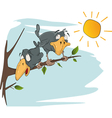 two cheerful ravens vector image