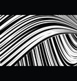 abstract warped black and white lines background vector image