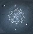 black hole icon on chalkboard vector image