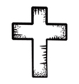 cross doodle vector image