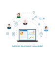 customer relationship management vector image vector image
