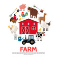 flat agriculture and farming concept vector image vector image