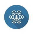 teamwork icon business concept flat design vector image