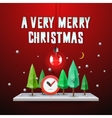very merry christmas greeting card vector image vector image