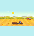 farming countryside landscape composition vector image