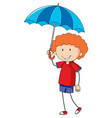 Spring girl holding an umbrella cartoon clipart Vector Image