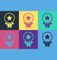 Pop art website template icon isolated on color Vector Image