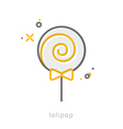 thin line icons lolipop vector image