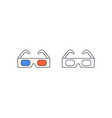 3d glasses three-dimensional vector image