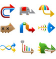 colorful arrow signs vector image