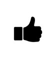 hand thumb up icon in flat style yes symbol vector image