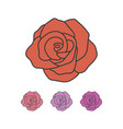 rose sign icon in trendy flat style isolated vector image vector image
