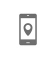 smartphone with destination mark geolocation gps vector image vector image