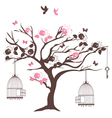 vintage tree vector image